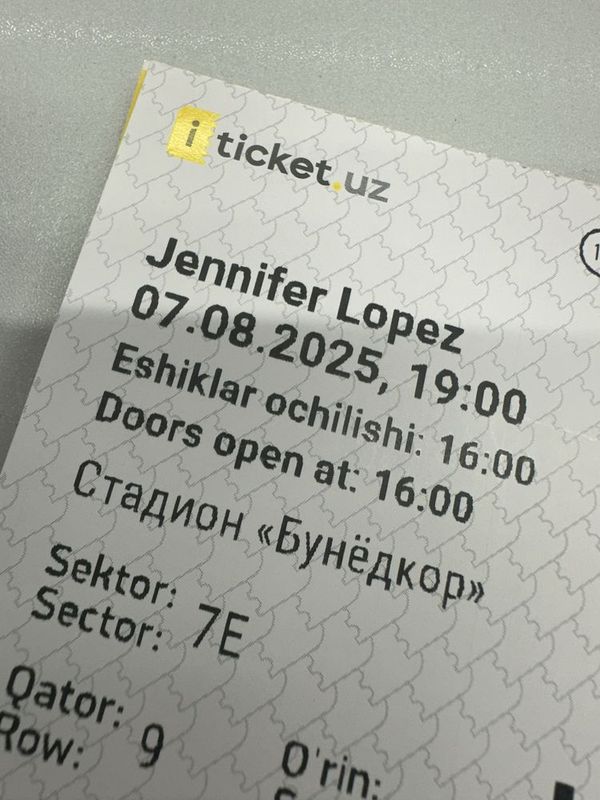 Jenifer Lopez bilet Jenifer Lopez bilet