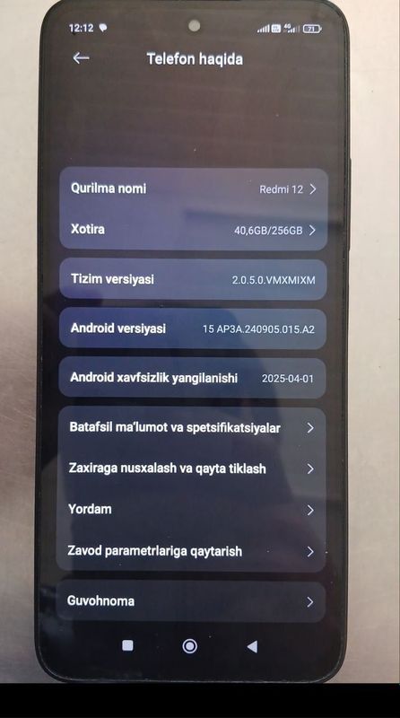Xiaomi redmi 12 toza Xiaomi redmi 12 toza