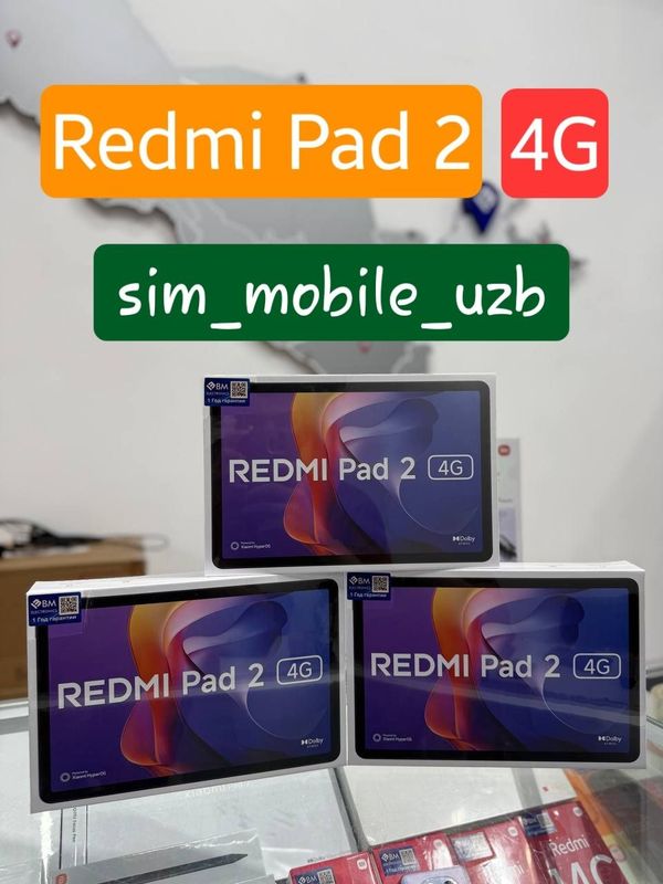 Redmi Pad 2 4G 2025 New Super Skidka+Garantiya+Dastavka Redmi Pad 2 4G 2025 New Super Skidka+Garantiya+Dastavka