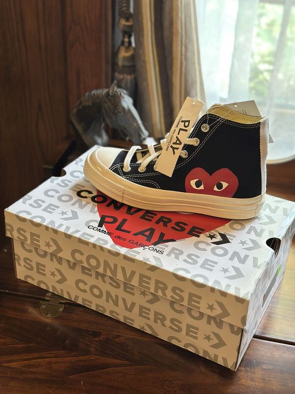Converse x Comme des Garçons PLAY Black High — новые, оригинал Converse x Comme des Garçons PLAY Black High — новые, оригинал