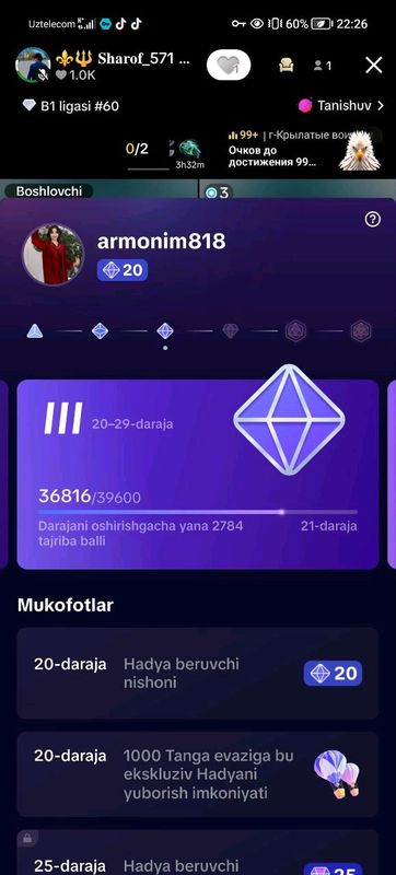 tik tok profil sotiladi 100$ kelishamiz srochniga