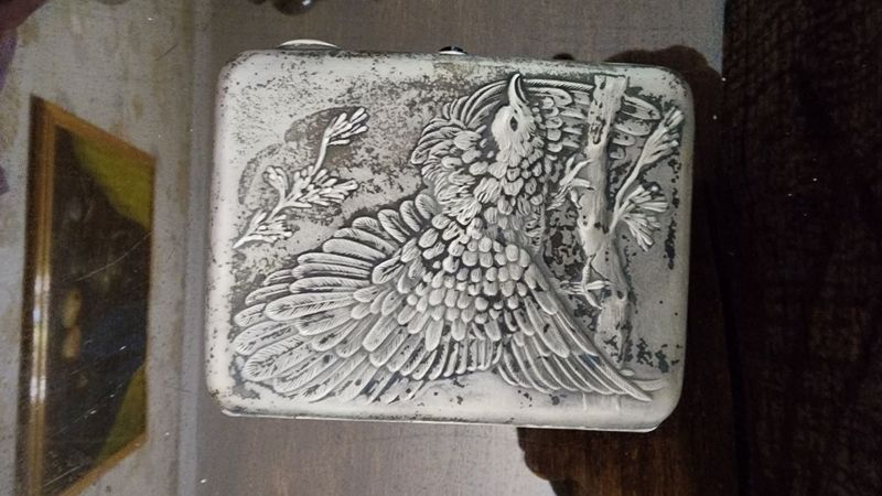 Серебряный партсигар 875
