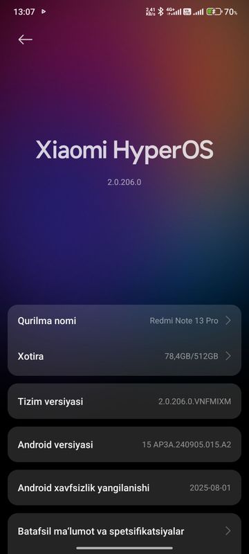 MI not 13 pro 12+12/512 RAM MI not 13 pro 12+12/512 RAM
