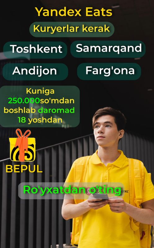 ish, kuryerlik ish, kuryerlik