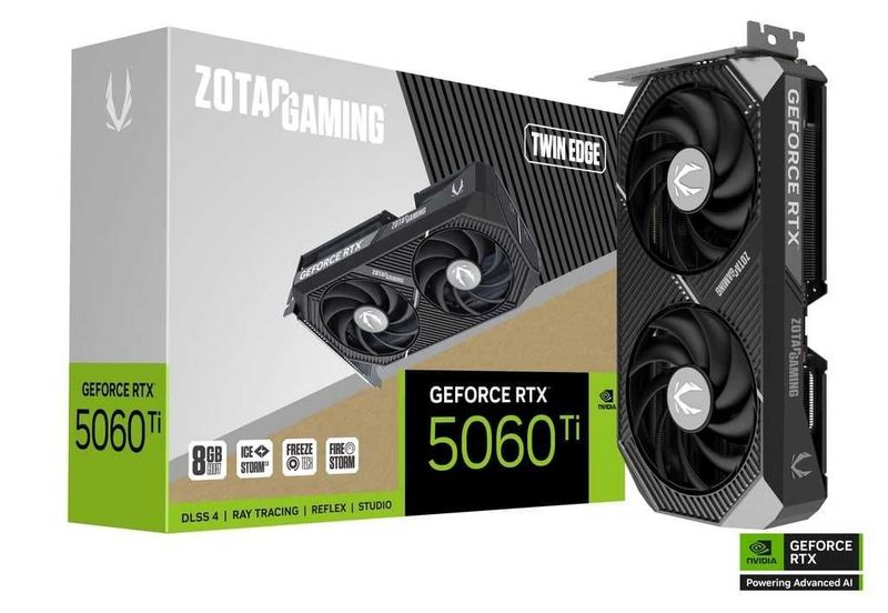 Видеокарта - Zotac Gaming RTX 5060 Ti Twin Edge 8GB Видеокарта - Zotac Gaming RTX 5060 Ti Twin Edge 8GB