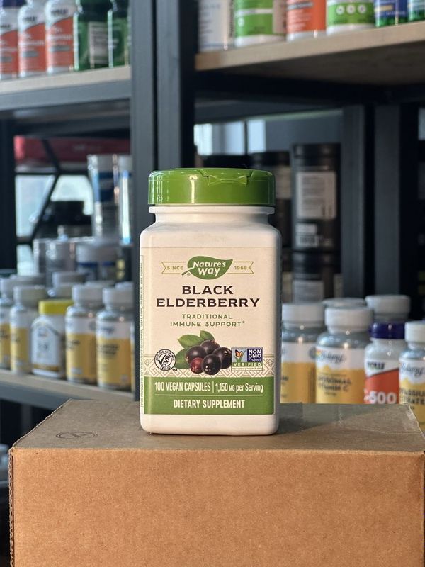 Nature's Way Black Eldberry 100 веган капсул