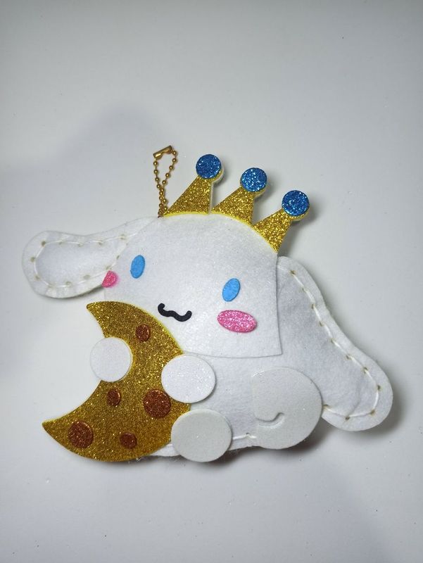 Мягкая игрушка брелок Cinnamoroll Куроми Мелоди из фетра. Мягкая игрушка брелок Cinnamoroll Куроми Мелоди из фетра.