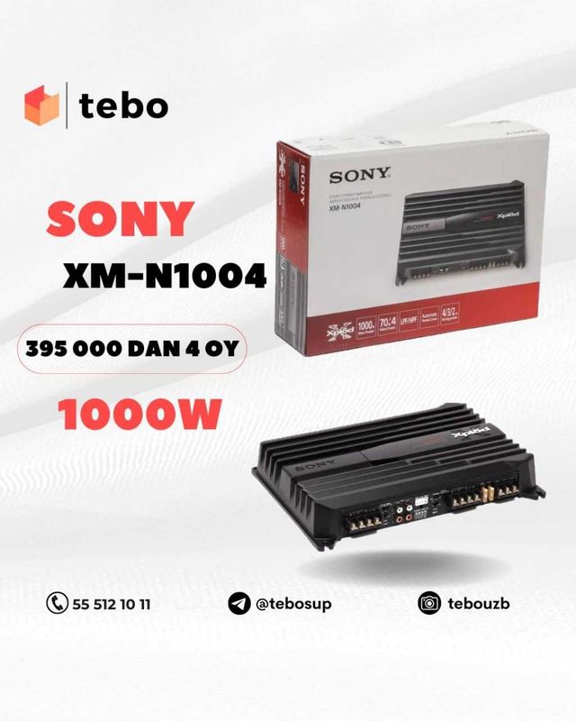 SONY 1000W XM-N1004 ovoz kuchaytirgichlari Muddatli to'lovga