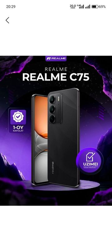 Realme C75 8/256 srochna pul kerak Realme C75 8/256 srochna pul kerak