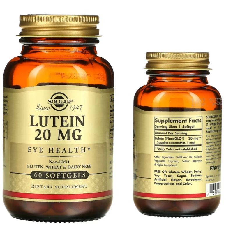 Лютеин Solgar, Lutein 20mg 60tab