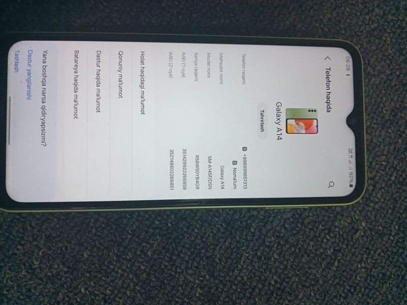 Samsung A14 sotiladi Samsung A14 sotiladi
