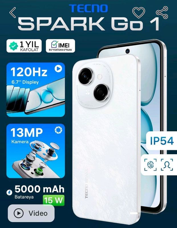 Tecno Spark Go 1 4/128GB 120HZ Tecno Spark Go 1 4/128GB 120HZ