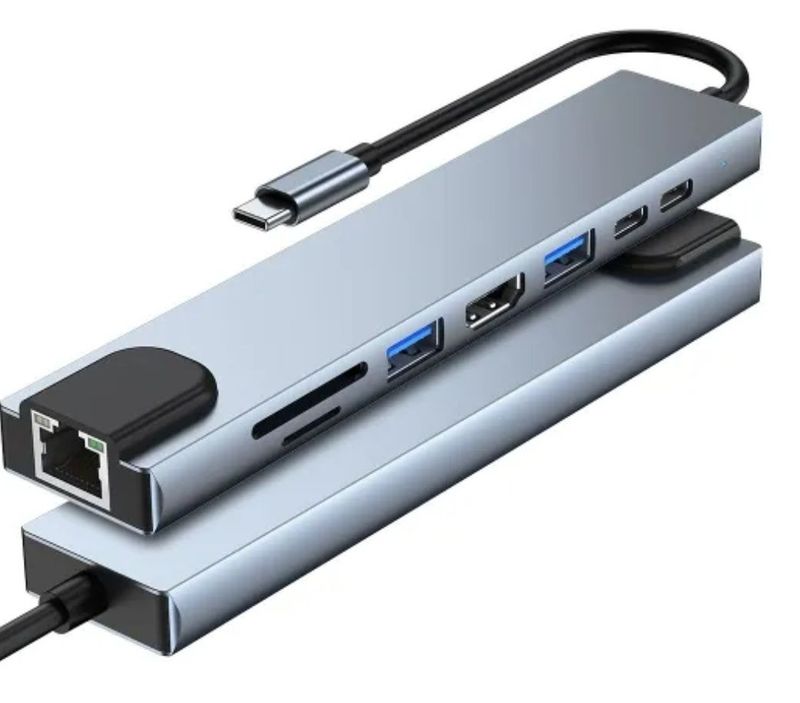 USB C HUB, 4K HDMI, 100 Vt PD, USB C porti, USB 3.0, RJ45 Ethernet, SD USB C HUB, 4K HDMI, 100 Vt PD, USB C porti, USB 3.0, RJ45 Ethernet, SD