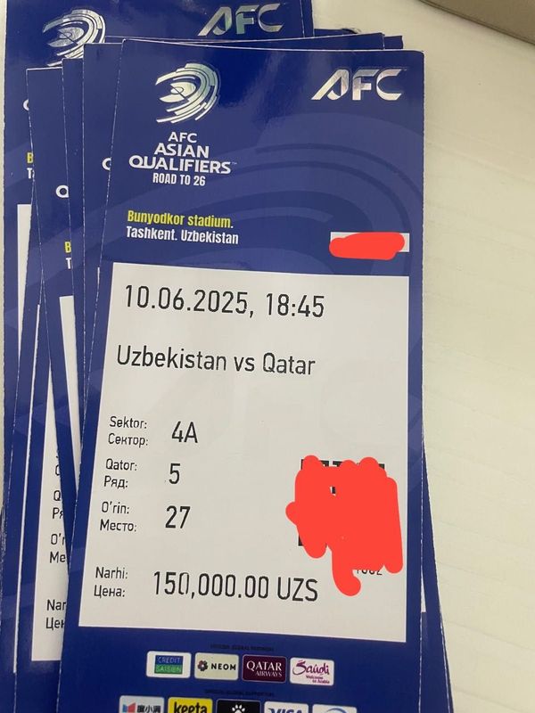 Uzbekista - Qatar tickets Uzbekista - Qatar tickets
