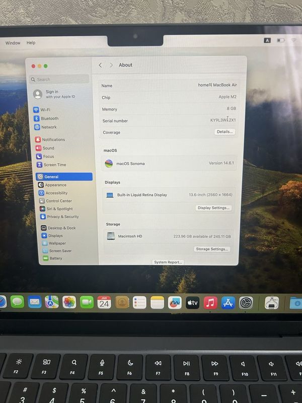 Macbook air m2 8/256gb fullbox midnight