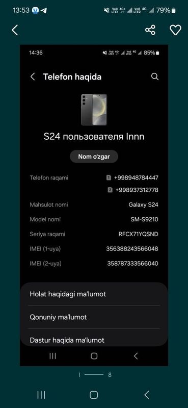 Samsung S 24 S24 256 talik