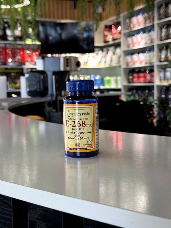 puritan's Pride naturally sourced E- 268 mg 400 iu 100 softgels мощн