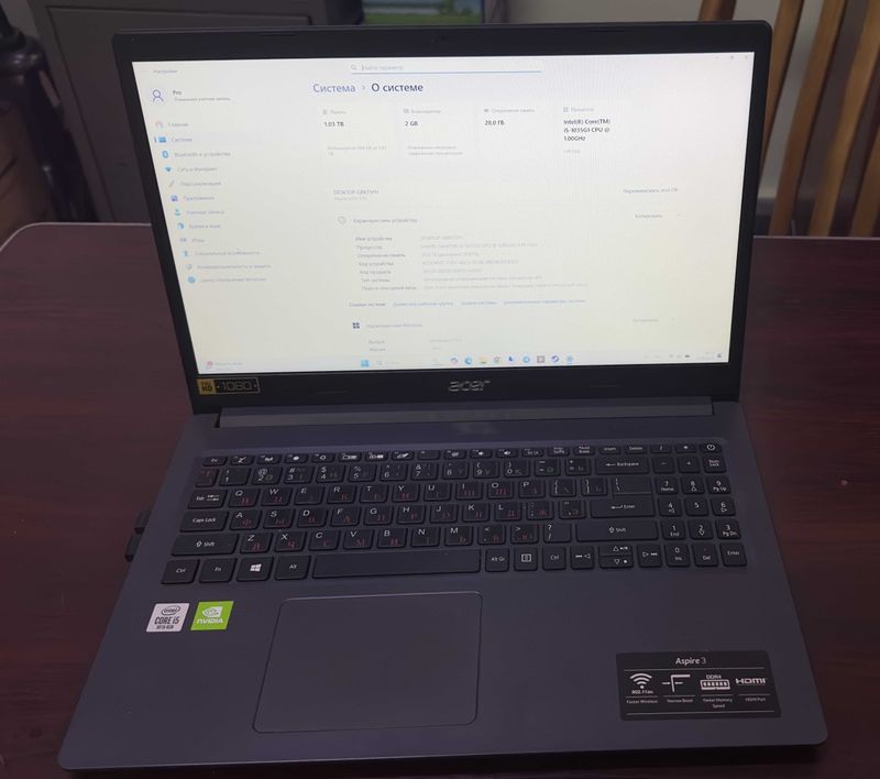 Notebook acer aspire 3 core i5 1035 Notebook acer aspire 3 core i5 1035