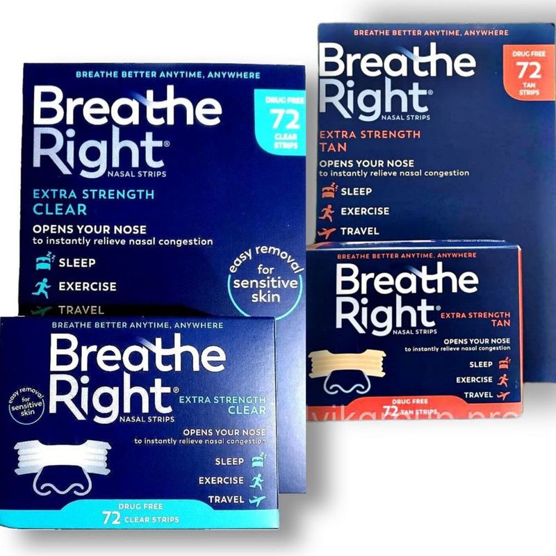 Назальные Полоски от храпа 72 полоски Breathe Right Назальные Полоски от храпа 72 полоски Breathe Right