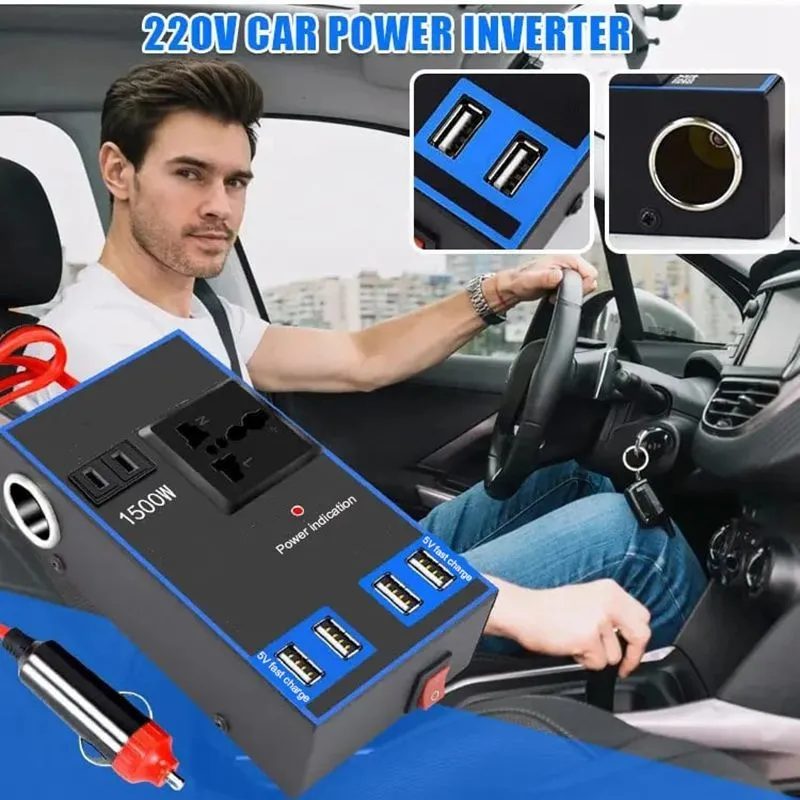 Avtomobil invertori, 4 ta USB portli rozetka Avtomobil invertori, 4 ta USB portli rozetka