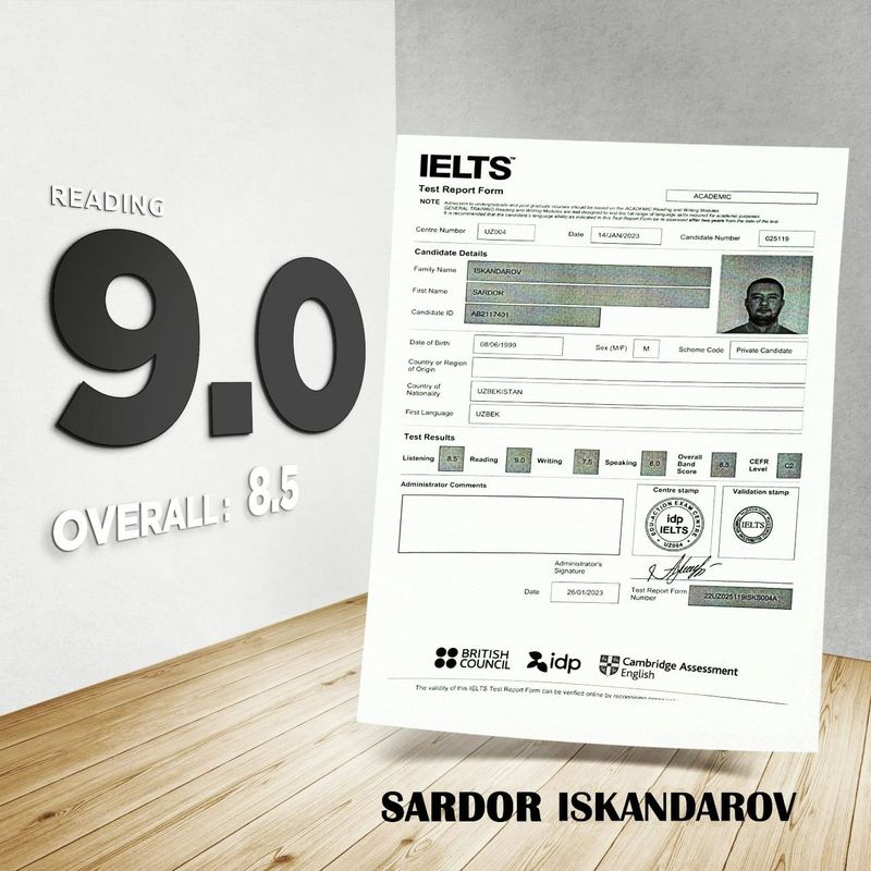 IELTS, CEFR, grammar kurslariga qabul boshlandi.