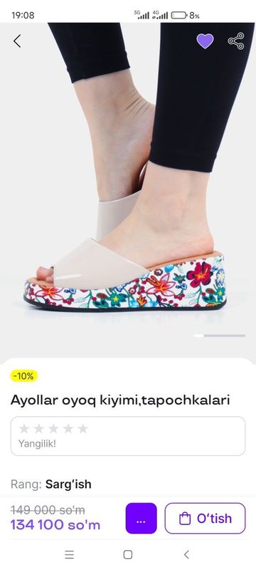 ayollar uchun yozgi poyafzallar