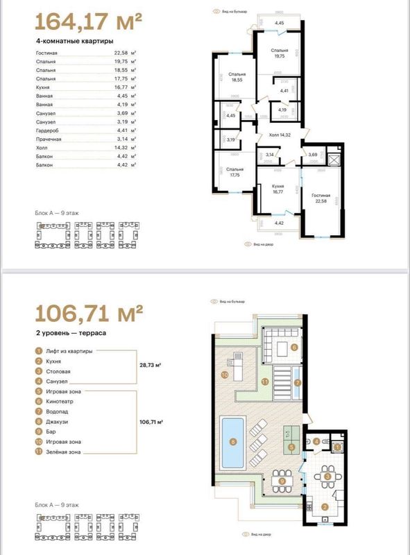 Продажа Квартира в ЖК Mirabad Avenue 164м2