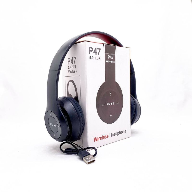 Naushnik Bluetooth P47 Gray/Red Black Gray/Blue Naushnik Bluetooth P47 Gray/Red Black Gray/Blue