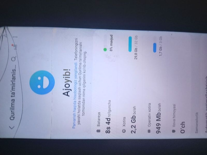 Telefon sotiladi srochne: Sotiladi: Samsung Galaxy A03s (32GB, 3GB RAM Telefon sotiladi srochne: Sotiladi: Samsung Galaxy A03s (32GB, 3GB RAM