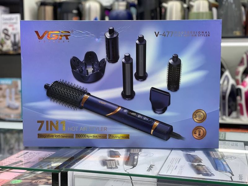 Профессиональный мультистайлер VGR V-477, 7 в 1, фен щётка, стайлер Профессиональный мультистайлер VGR V-477, 7 в 1, фен щётка, стайлер