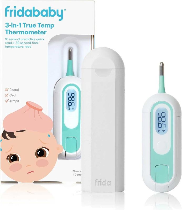 Цифровой термометр Frida Baby 3-в-1, 10 сек, для детей, с подсветкой Цифровой термометр Frida Baby 3-в-1, 10 сек, для детей, с подсветкой