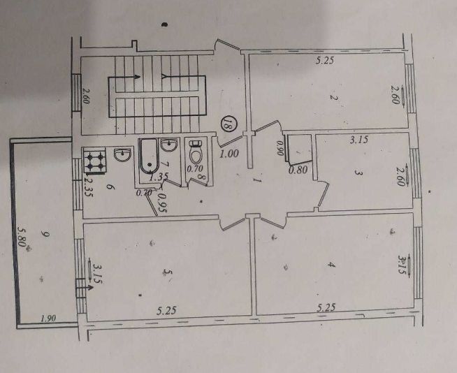 Юабад 15. 4/1/5. С огородом. 2/6 балкон.