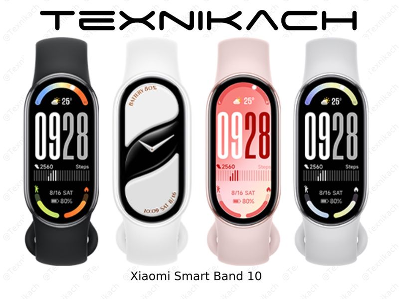 Новый • Xiaomi Smart Band 10 • Black • White • Rose • Доставка Новый • Xiaomi Smart Band 10 • Black • White • Rose • Доставка
