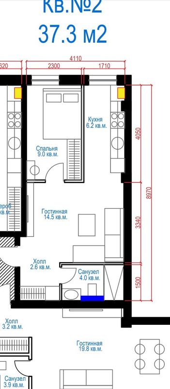 Продам квартиру 2/9/9, 37кв.м Экобозор, новостройка.