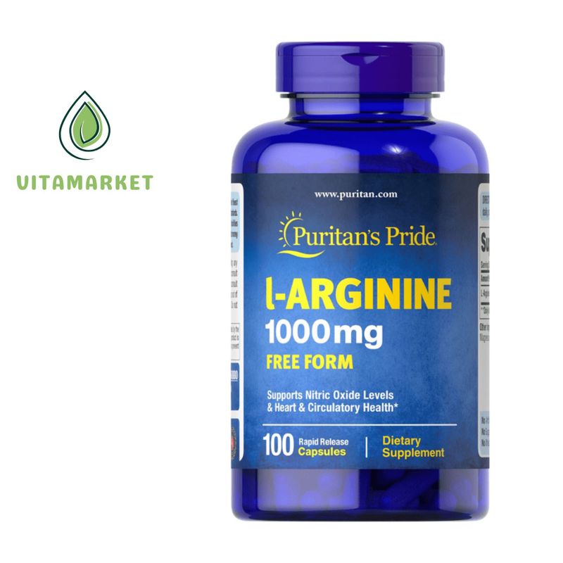 L-Arginine 1000 мг 100 капсул от Puritan's Pride