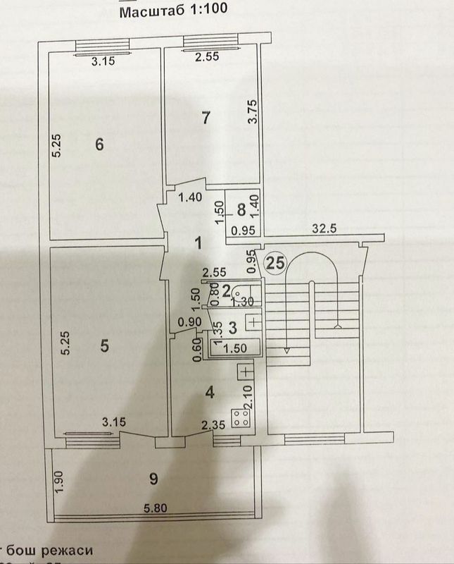 Юнусабад 5 квартал Ипотека 3/2/5 (72²) продаётся квартира