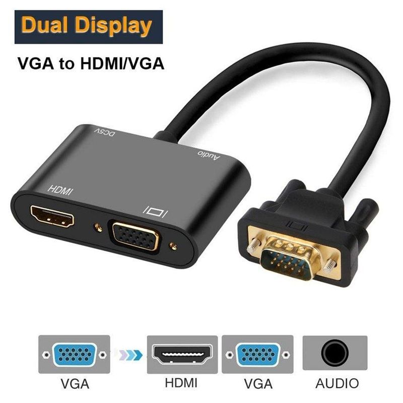 Конвертер 1×2 vga to hdmi и vga Конвертер 1×2 vga to hdmi и vga