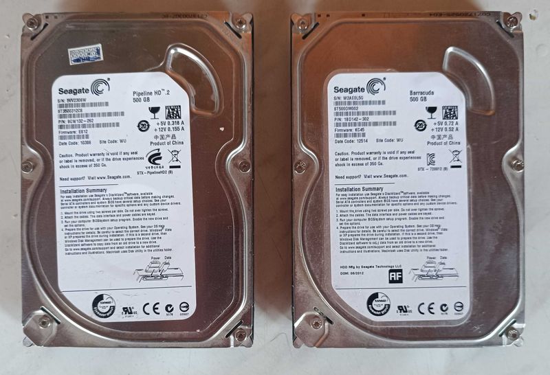 Продается 2 жестких диска Seagate 500Gb