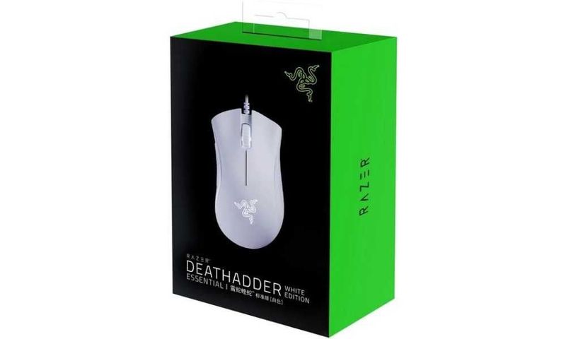 Мышь проводная Razer Mouse DeathAdder Essential Ed White LED USB-A