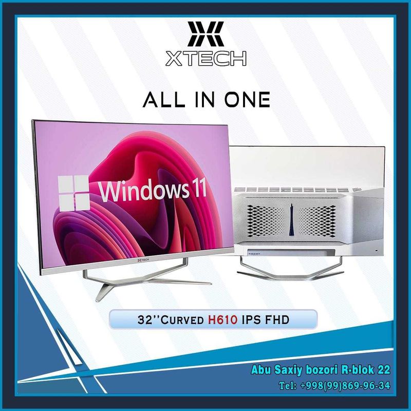 Monoblok XTECH 32'' IPS H610 DDR4 CURVED NEW Monoblok XTECH 32'' IPS H610 DDR4 CURVED NEW