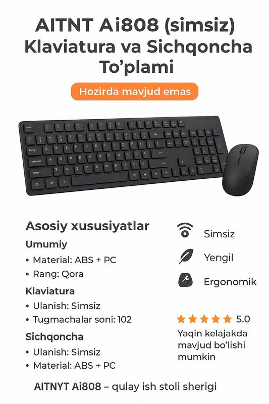 Klaviatura simsiz RF2.4Ghz