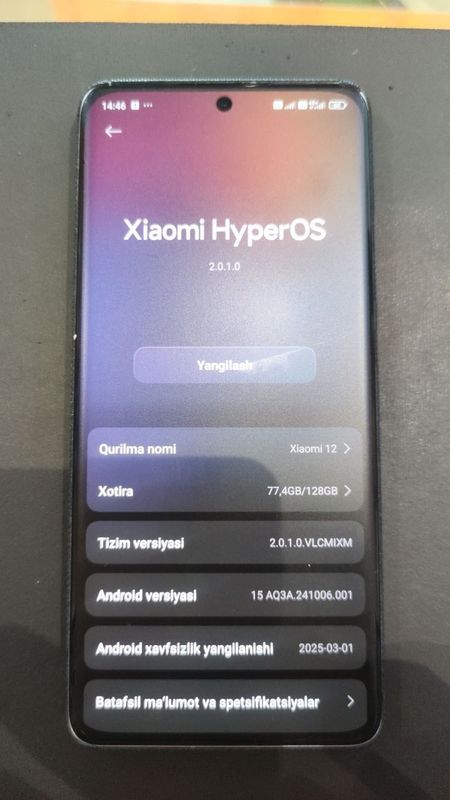 Xiaomi12 telefonga kafolat bor Xiaomi12 telefonga kafolat bor