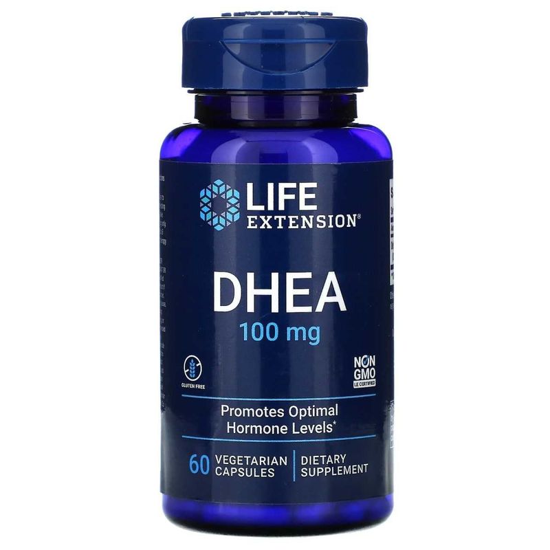 Life Extension, DHEA 100 мг, 60 вег. капсул, ДГЭА 100, ДХЕА-100