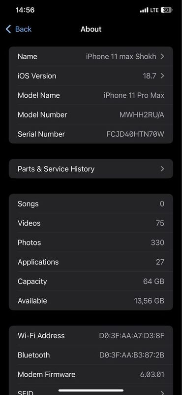 Iphone 11 pro max 64 gb