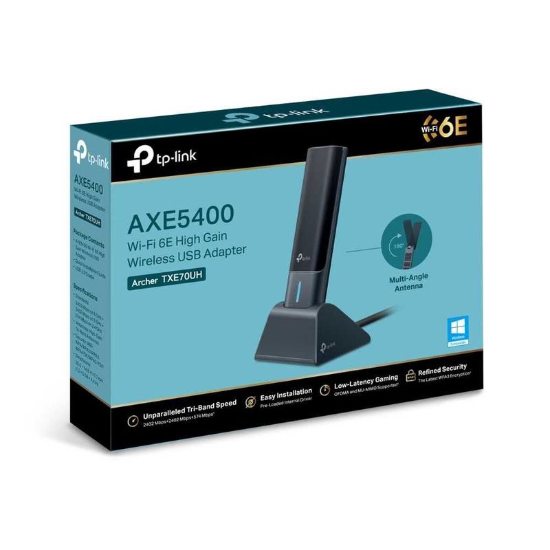 TP-Link Archer TXE70UH/AXE5400 High Gain Tri-Band USB-адаптер усиления TP-Link Archer TXE70UH/AXE5400 High Gain Tri-Band USB-адаптер усиления