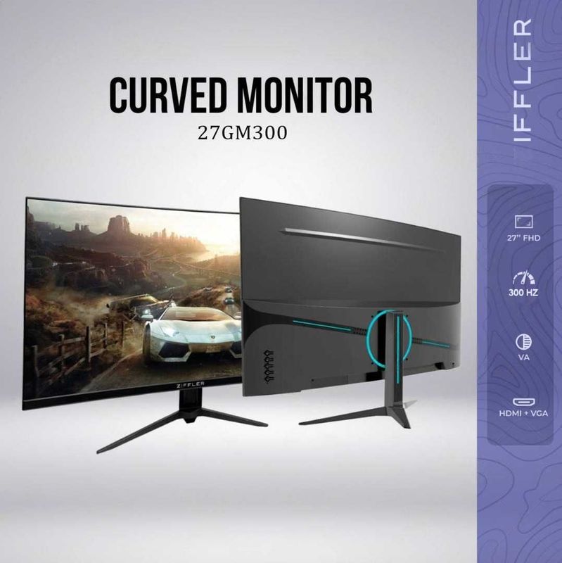 [НОВЫЙ] Монитор Ziffler 27GM300 / 27" FHD VA Curved 300Hz RGB Black