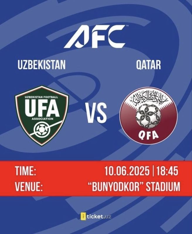 Uzbekiston vs Qatar uyiniga bilet Uzbekiston vs Qatar uyiniga bilet