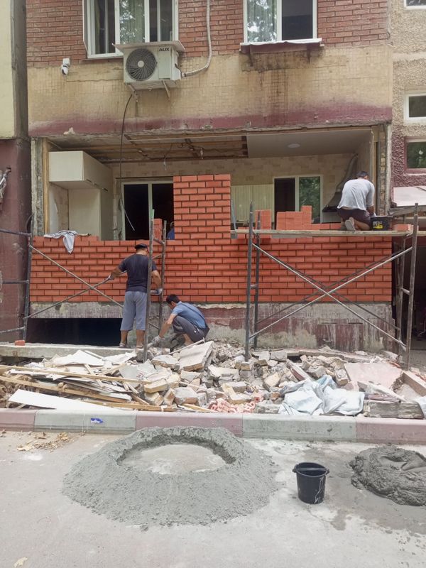 Уй дача курамиз кирпичний гишт кладка балкона профессионал усталар Уй дача курамиз кирпичний гишт кладка балкона профессионал усталар