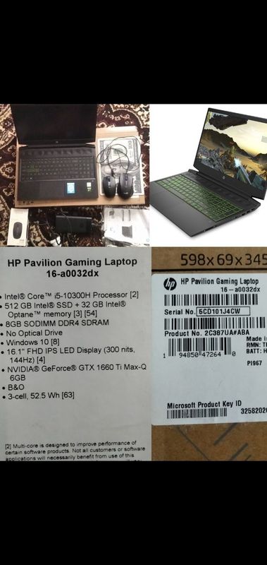 Sotiladi:HP Pavilion Gaming Laptop 16-a0032dx