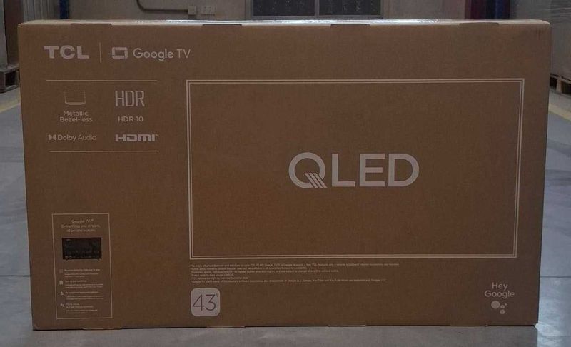 Телевизор TCL 43/50/55/65 4K HDR Google TV QLED 100% оргинал